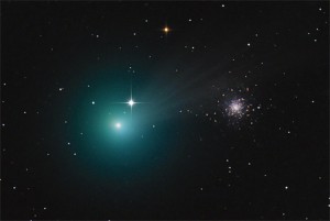 Kometa Lovejoya z gromadą kulistą M79.jpg