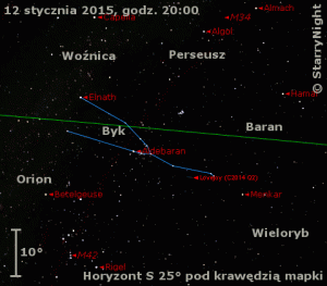 Animacja pokazuje położenie komety.gif