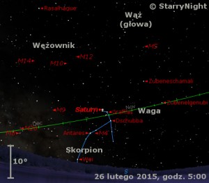 Mapka pokazuje położenie Księżyca w czwartym tygodniu lutego 2015 roku.jpg