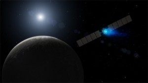 Tak można sobie wyobrażać sondę Dawn w poblizu Ceres.jpg