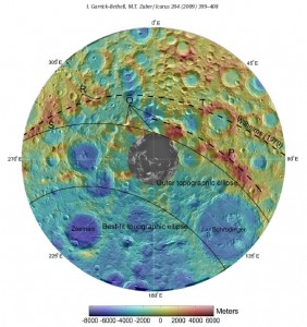 3 Południowy biegun_mapa wysokościowa z Clementine LOLA Altimeter.jpg